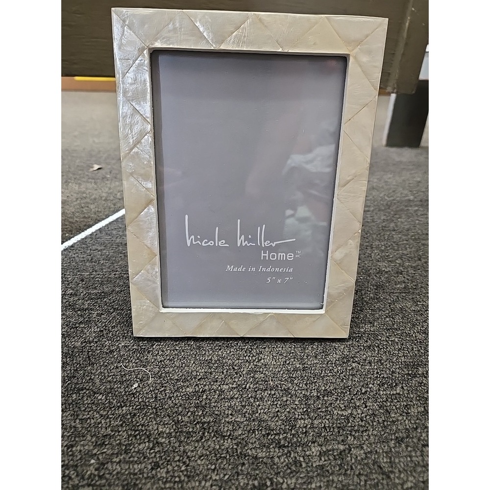 2 Pack Nicole Miller Home Picture Photo Frames Mother Of Pearl Rectangular 5 X 7